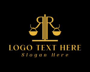 Letter Rr - Law Consulting Justice logo design