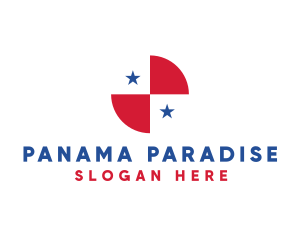 Circle Panama Flag logo design