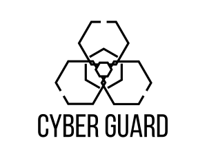 Malware - Toxic Radiation Hexagon logo design