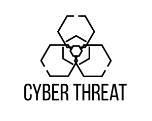 Malware - Toxic Radiation Hexagon logo design