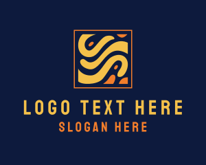 Merchandise - Creative Square Wave logo design