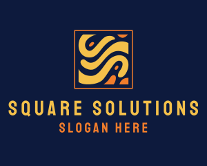 Creative Square Wave logo design