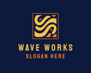 Creative Square Wave logo design