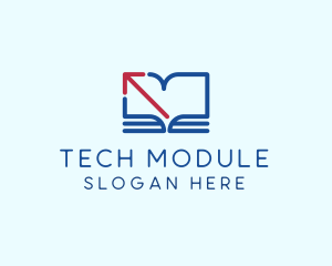 Module - Minimalist Arrow Book logo design