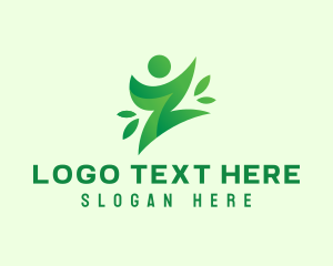 Letter Z - Green Healthy Person Letter Z logo design