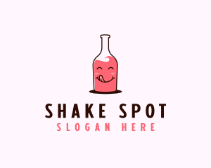 Shake - Tasty Strawberry Drink logo design