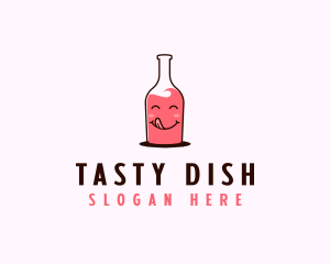 Tasty Strawberry Drink logo design