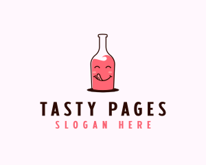 Tasty Strawberry Drink logo design