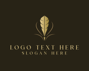 Pen Tool - Writing Feather Publisher logo design