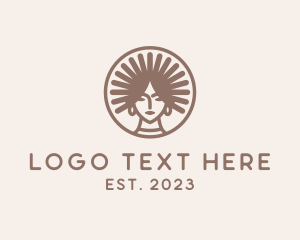 Caucasian - Beauty Tribal Woman logo design