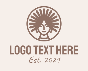 Indigenous - Brown Tribal Woman logo design