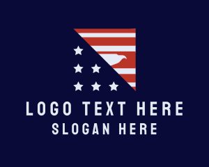 Freedom - American Eagle Flag logo design