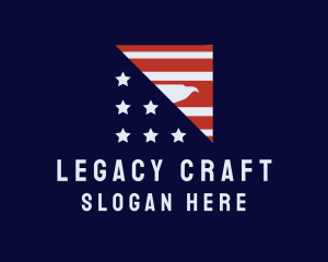 Heritage - American Eagle Flag logo design