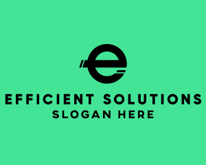 Simple Split Letter E  logo design