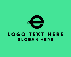 Internet - Simple Split Letter E logo design