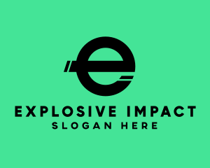 Simple Split Letter E  logo design