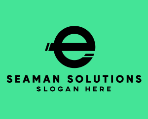 Simple Split Letter E  logo design