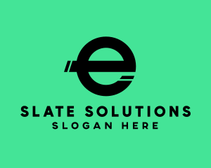 Simple Split Letter E  logo design