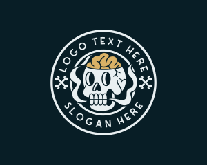 Undead - Hipster Skull Streetwear logo design