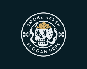 Hipster Skull Streetwear logo design