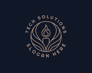 Flame - Elegant Candle Light logo design