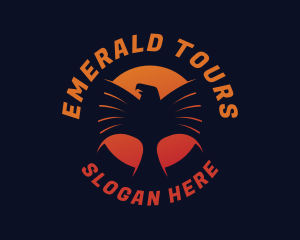 Sunset Eagle Tour logo design