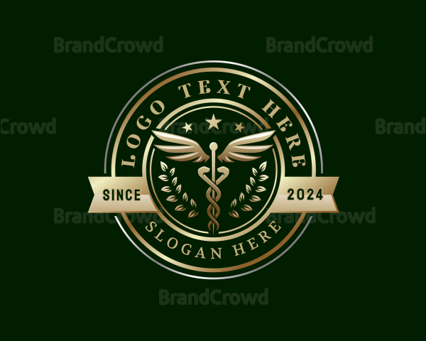 Caduceus Wreath Therapy Logo