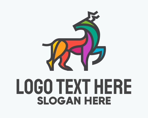 Colorful - Colorful Wild Elk logo design