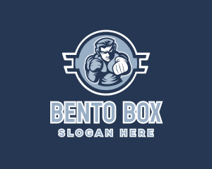 Boxing Punch Emblem logo design