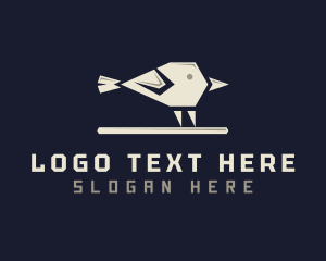 Sparrow - Geometric Sparrow Bird logo design