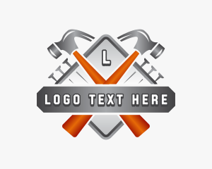 Tool - Hammer Carpentry Construction logo design