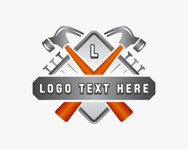 Refurbish - Hammer Carpentry Construction logo design