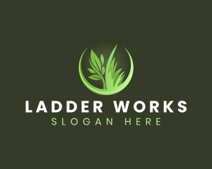 Grass Plant Landscaping logo design