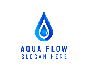 Distilled Aqua Water logo design