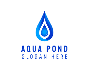 Distilled Aqua Water logo design