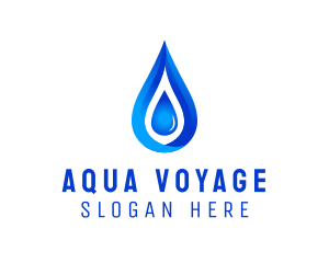 Distilled Aqua Water logo design