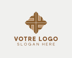 Floor - Wooden Tiles Letter F logo design