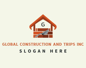 Brick Construction  Builder logo design