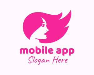 Beautiful Woman Hair Logo