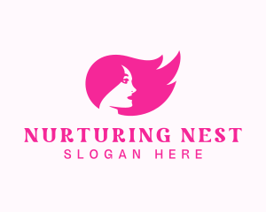 Woman Salon Hair logo design