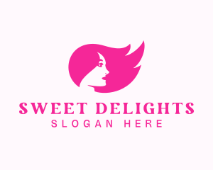 Woman Salon Hair logo design