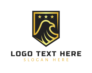 Hawk - Eagle Stars Shield logo design