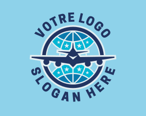 Tour Guide - Blue International Jet logo design