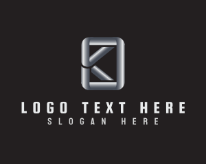 Industrial - Industrial Metal Pipe Letter K logo design