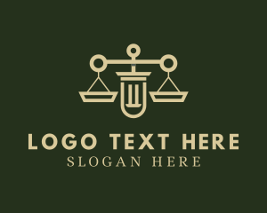 Prosecutor - Column Scale Law Firm logo design