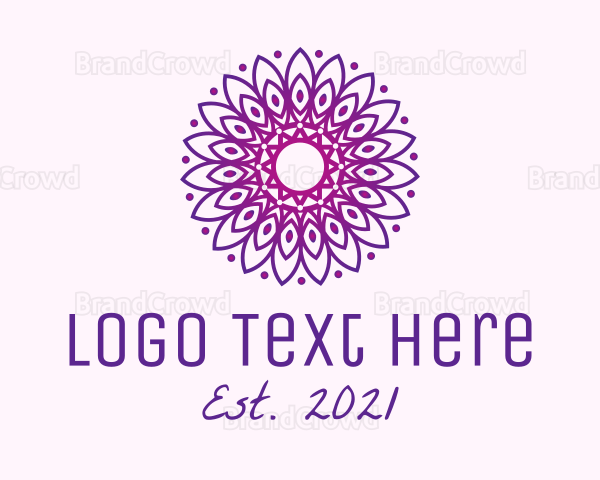 Gradient Symmetrical Mandala Logo