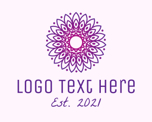 Flower - Gradient Symmetrical Mandala logo design