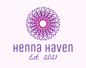 Henna - Gradient Symmetrical Mandala logo design