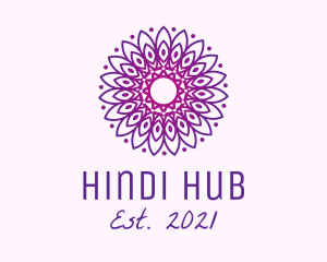 Hindi - Gradient Symmetrical Mandala logo design