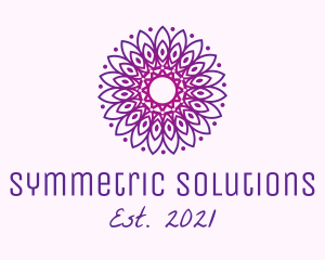 Symmetric - Gradient Symmetrical Mandala logo design